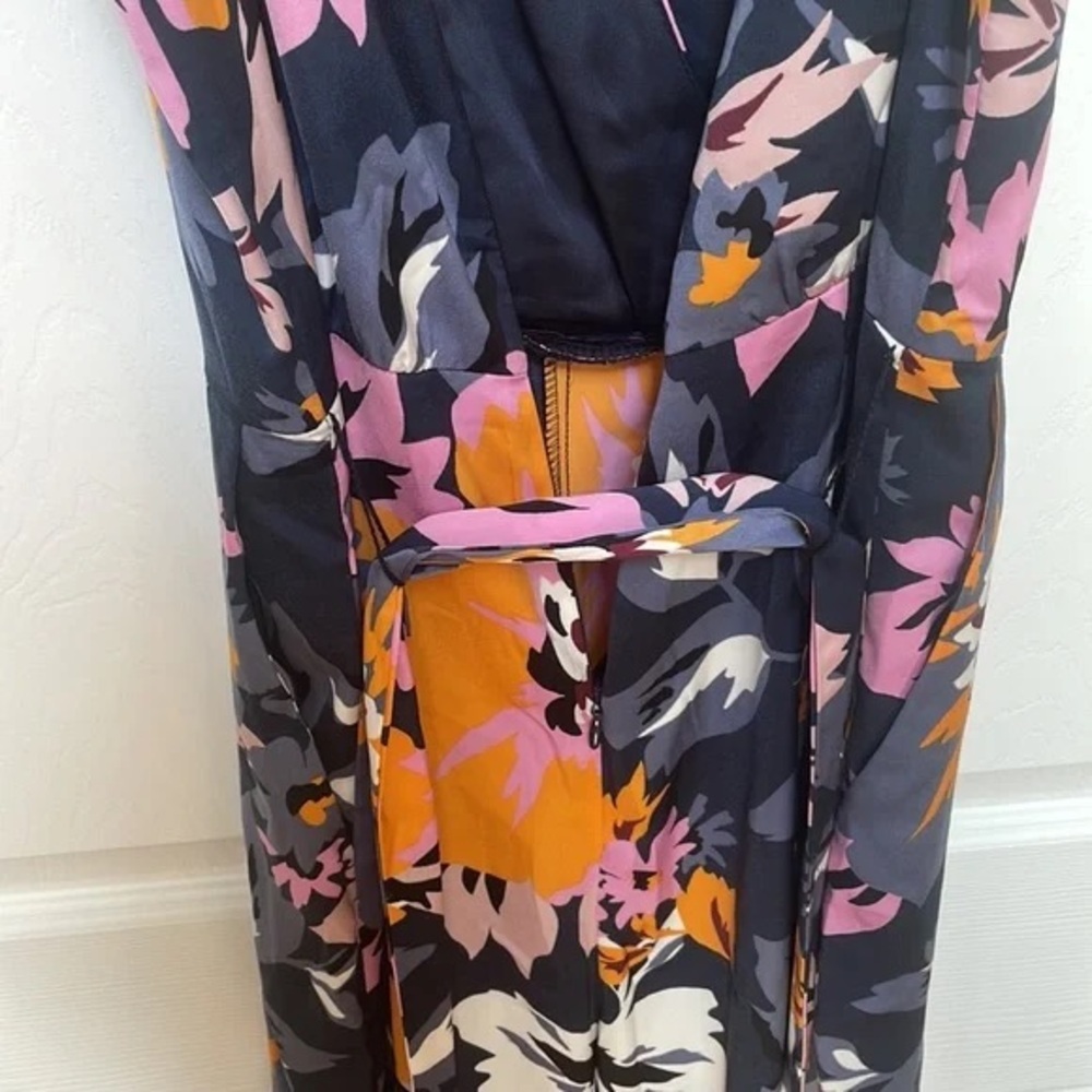H&M Floral Women's Jumpsuit - Black, Orange, Pink - Picture 5 of 6